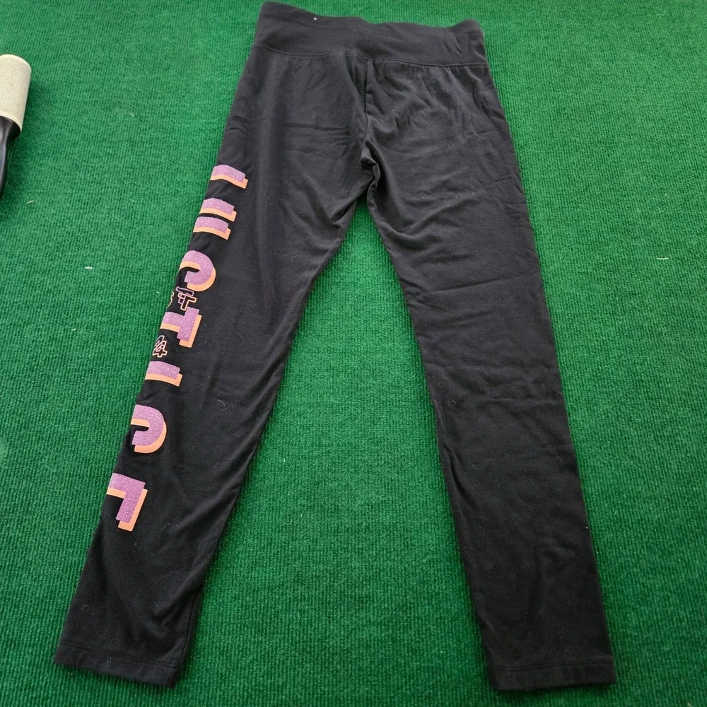 Justice Black Leggings Girls XL 